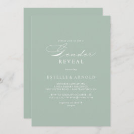 Convite Partido Revelação do Gênero da Caligrafia Branca V