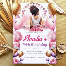 Convite Partido Rollercoaster Afro-Americano