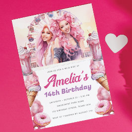 Convite Partido Rollercoaster Personalizado De Aquarela