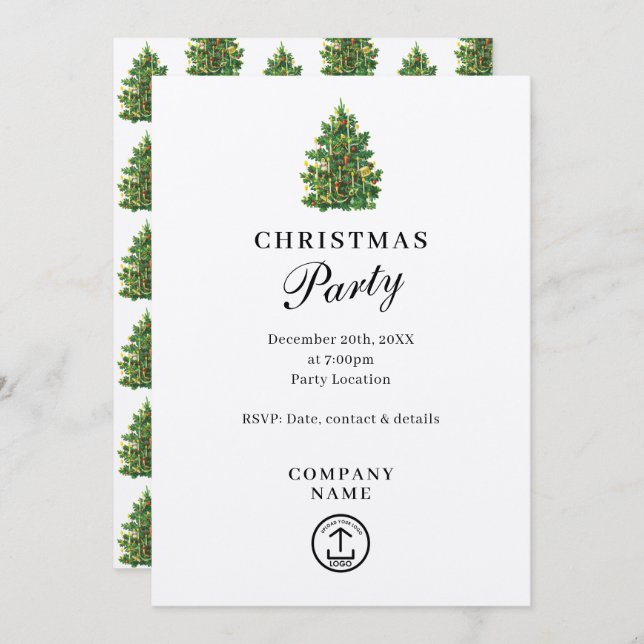 Convite Partido Russo Kraft Corporativo de Natal (Frente/Verso)