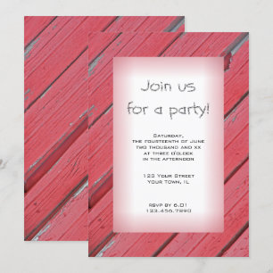 Convite Partido Russo Red Barn Wood