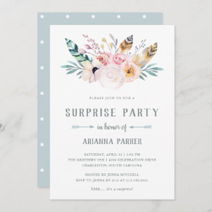 Convite Partido Rustic Boho Surprise