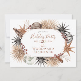 Convite Partido Rustic Earthy Holiday