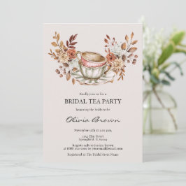 Convite Partido Rustic Floral Bridal Tea