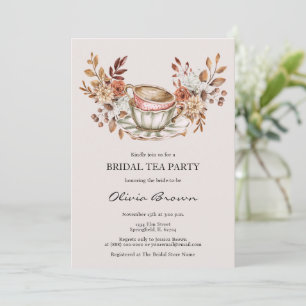 Convite Partido Rustic Floral Bridal Tea