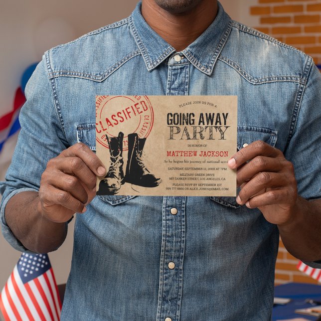 Convite Partido Rustic Militar Indo Embora | Adeus (Criador carregado)