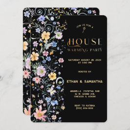 Convite Partido Rustic Wildflower Housearming Modelo