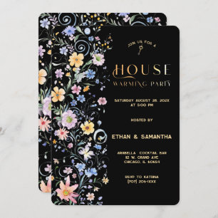 Convite Partido Rustic Wildflower Housearming Modelo