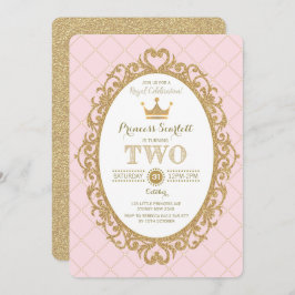 Convite Partido segundo aniversário da Princesa Dourada Ro