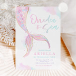 Convite Partido Sereia primeiro aniversario ONEder the Sea<br><div class="desc">Sereid primeiro aniversario Party ONEder The Sea Mermaid Invitation Todos os designs são © PIXEL PERFECTION PARTY LTD</div>