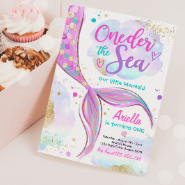 Convite Partido Sereia primeiro aniversario ONEder the Sea
