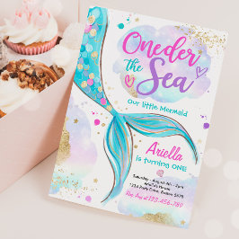 Convite Partido Sereia primeiro aniversario ONEder the Sea