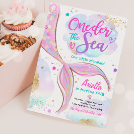 Convite Partido Sereia primeiro aniversario ONEder the Sea