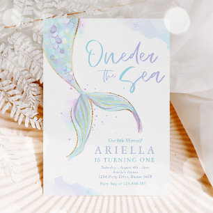 Convite Partido Sereia primeiro aniversario ONEder the Sea