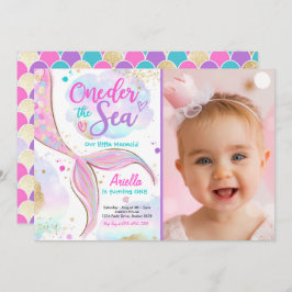 Convite Partido Sereia primeiro aniversario ONEder the Sea