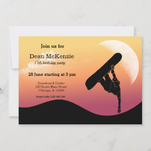 Convite Partido Snowboard