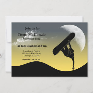Convite Partido Snowboard