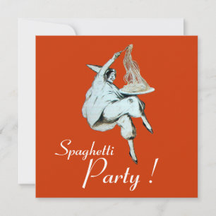 Convite PARTIDO SPAGHETTI, janto ITALIANO KITCHEN, brunch