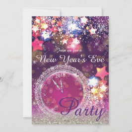 Convite Partido Sparkling da véspera de Ano Novo