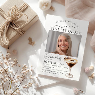 Convite PARTIDO SURPRESA A Tini Bit Older Martini 50th