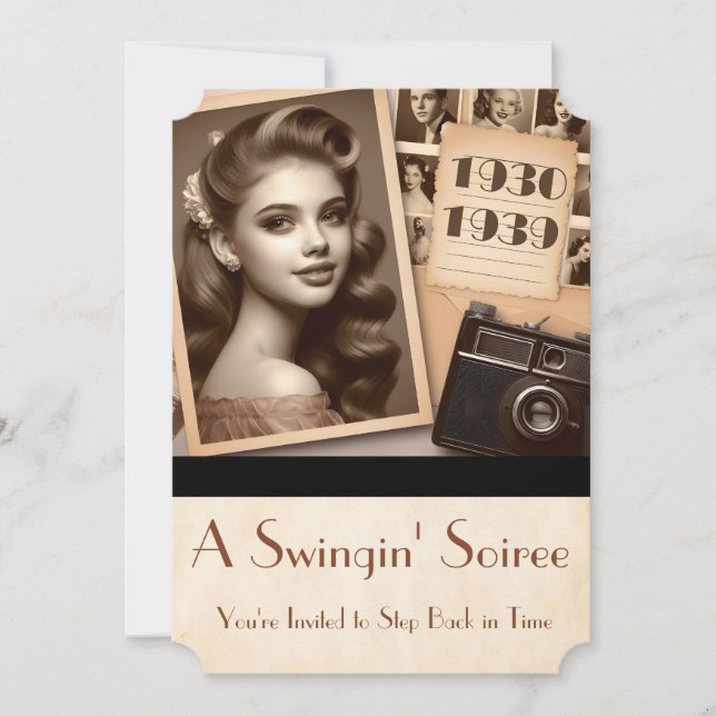 Convite Partido Swing'Soiree Teenagers Party 1930 (Frente)