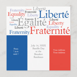 Convite Partido Tema Francês com Bandeira Francesa