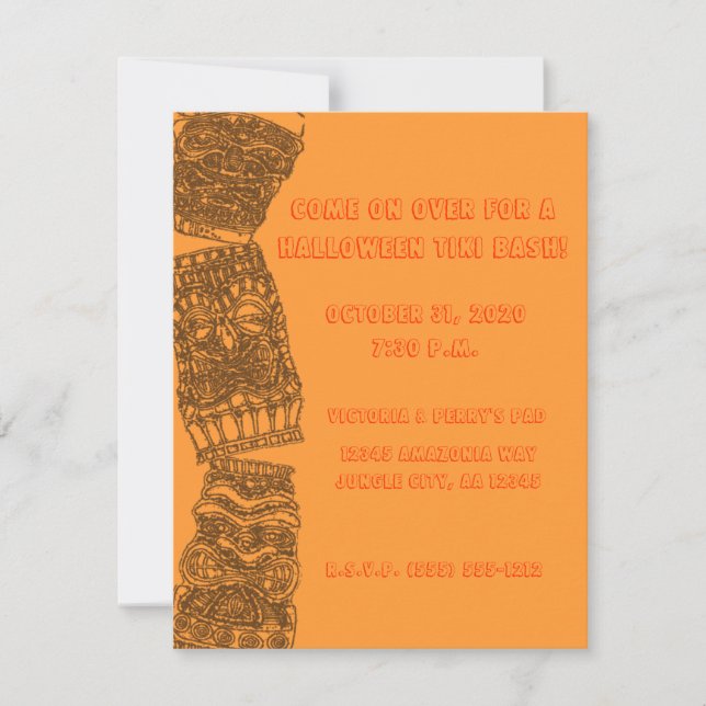 Convite Partido Tipsy de Luau do feriado do Dia das Bruxas (Frente)