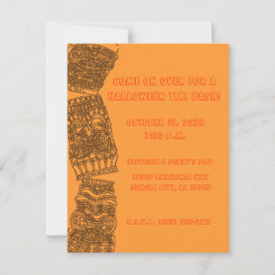 Convite Partido Tipsy de Luau do feriado do Dia das Bruxas