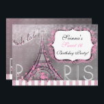 Convite Partido Torre Eiffel de Chic Sparkle Paris Sweet 1<br><div class="desc">Bela chic Paris temia convite. Escolha personalizar para adicionar suas informações. Exclua qualquer texto para deixar um vazio de área.</div>