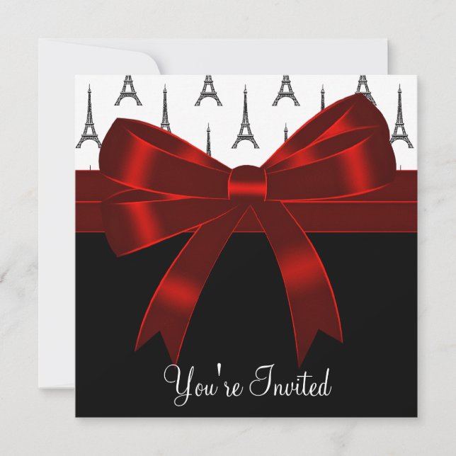 Convite Partido Torre Eiffel de Paris (Frente)
