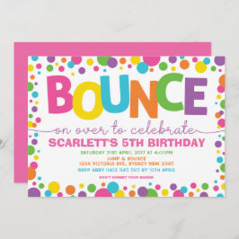Convite Partido Trampoline da Casa de Aniversário do Salto