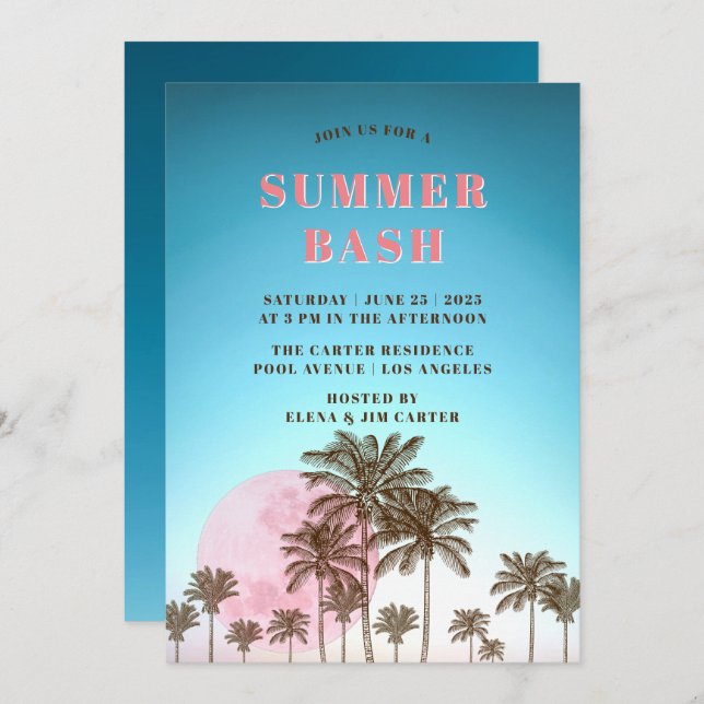 CONVITE PARTIDO TROPICAL SUMMMER BASH (Frente/Verso)