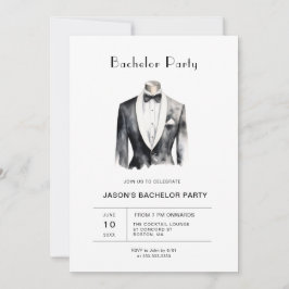 Convite Partido Tuxedo Bachelor