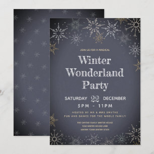 Convite Partido Wonderland de inverno