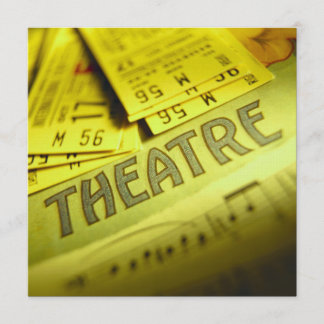 Convite Partitura & bilhetes do teatro