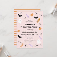 Parto de Carteira de Abóbora Rosa Halloween Aniver
