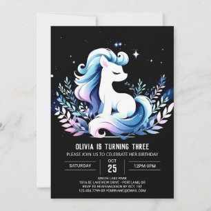 Convite Parto de Cavalo Personalizado Whimsy