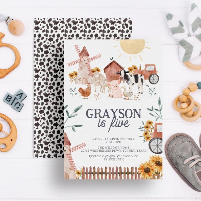 Convite Parto de fazenda e Fazenda de Impressão (Criador carregado)