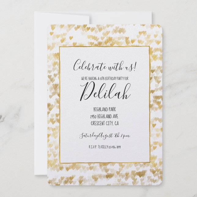 Convite Parto Dourado (Frente)