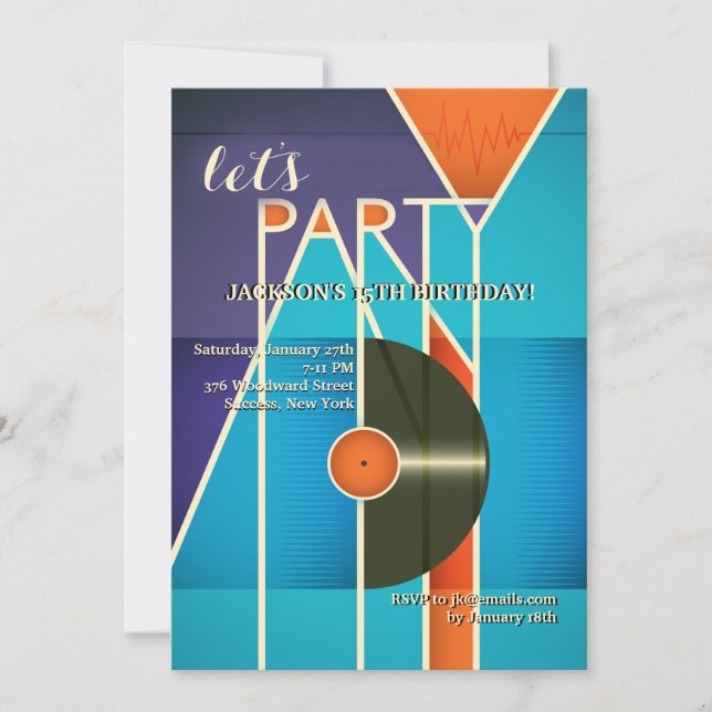 Convite Party Sounds (Frente)
