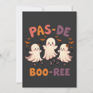 Convite Pas de boo-ree Dança de Ballet Assustador de Hallo