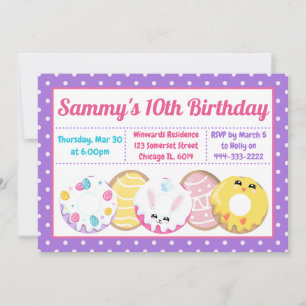 Convite Páscoa Cookies Rosquinhas e doce Festa de aniversá