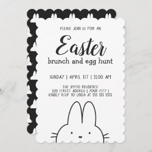 Convite Páscoa de Bunny Moderno