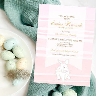 Convite Páscoa de Leitura Moderna de Aquarelas Brunch de O
