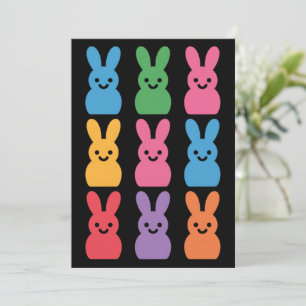 Convite Páscoa Dia Coelhinho Ovos Xadrez Leopardo