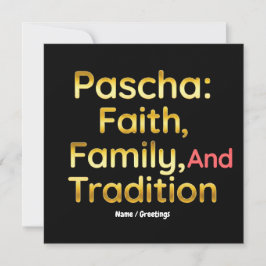 Convite Páscoa Fé Família e Tradição Cristã de Páscoa