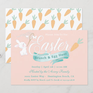 Convite Páscoa Moderna Elegante Brunch