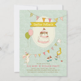 Convite Páscoa Potluck Funt