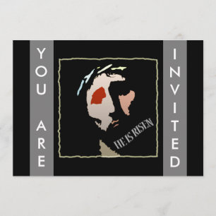 Convite Páscoa Religiosa Jesus Bíblia Versa Citação Au