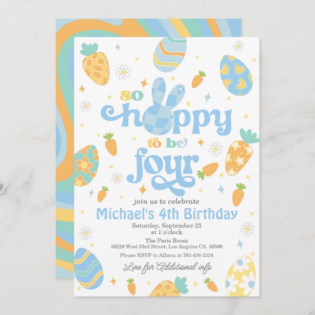 Convite Páscoa Tão Esperançosa de ser Quatro Rapazes Anive (Frente/Verso)